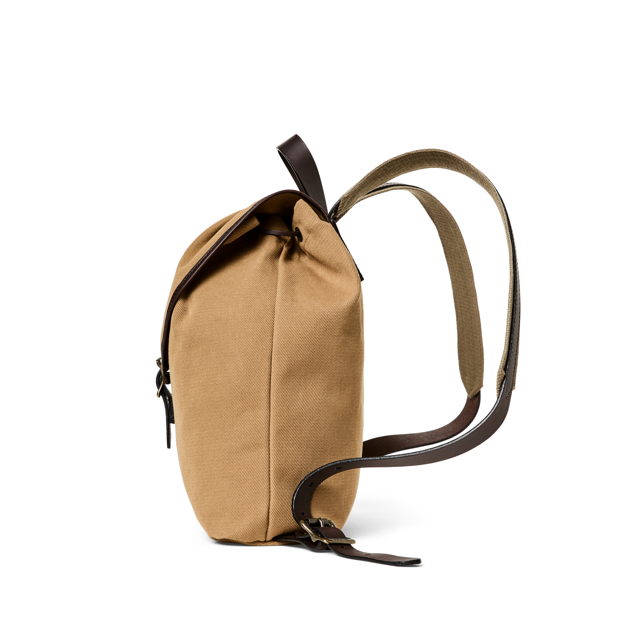 Rugged Twill Drawstring Backpack - Tan - Image 3