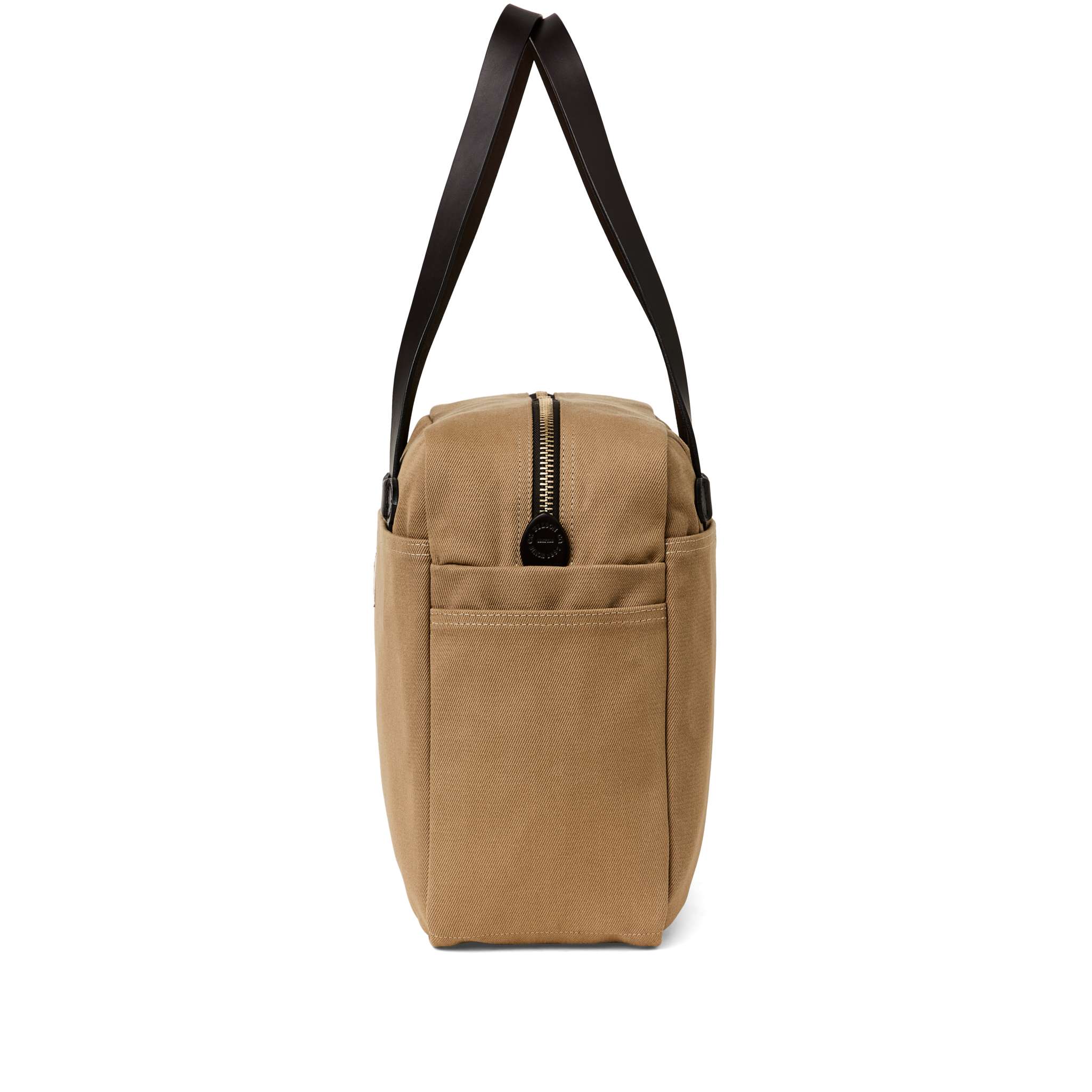 Rugged Twill Zipper Tote Bag - Tan - Image 6