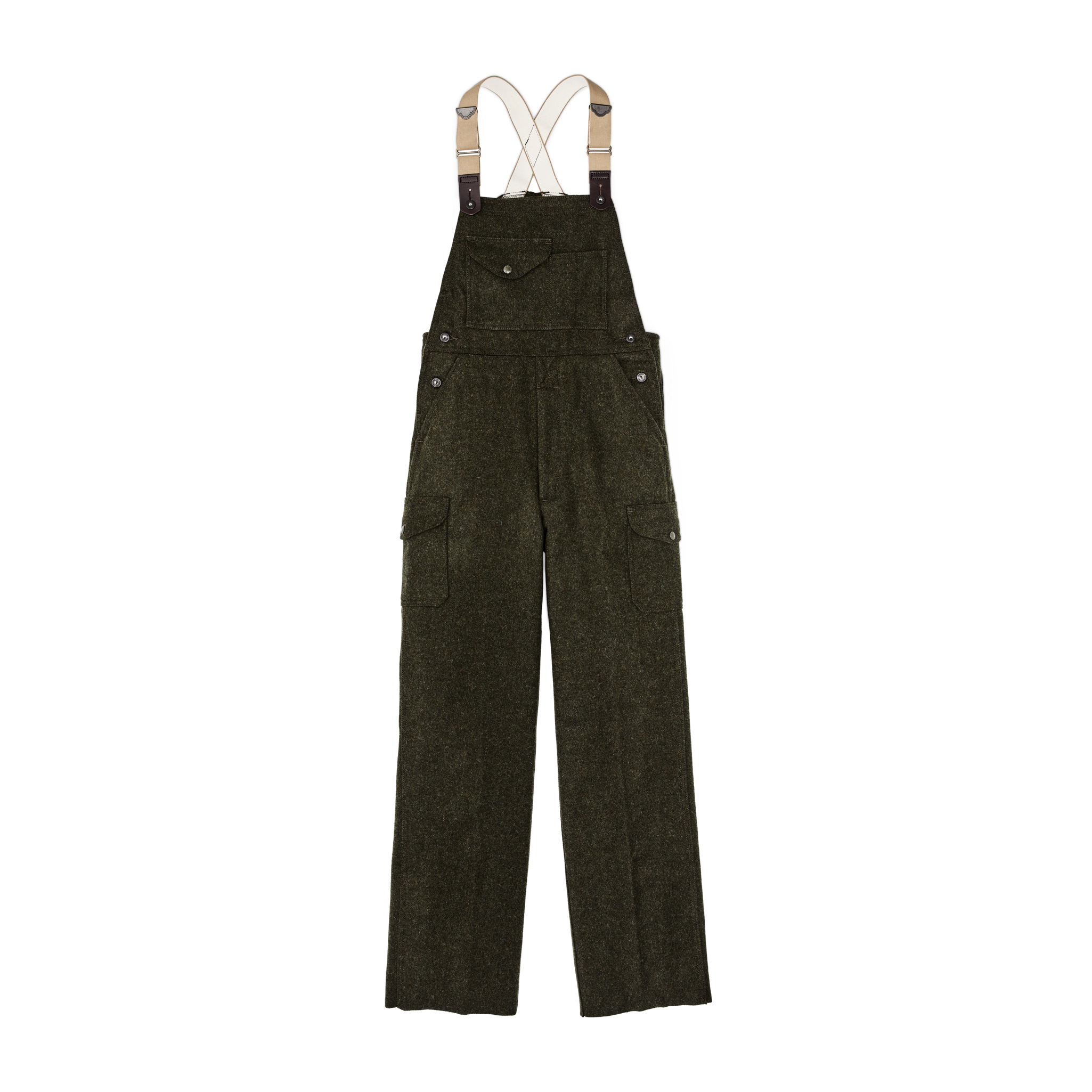 Mackinaw Wool Bibs - Forest Green - Image 2