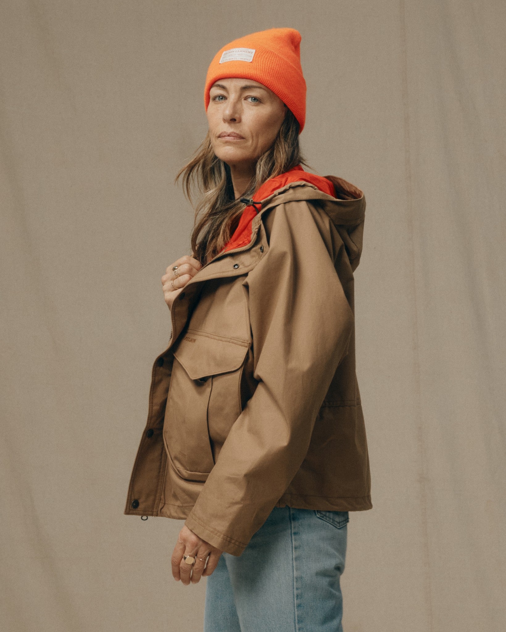 Women's Aviator Cloth Wading Jacket - Dark Tan - Image 5