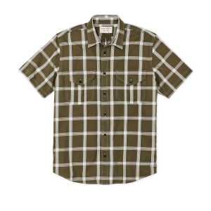 Short Sleeve Lightweight Alaskan Guide Shirt - Green / White Plaid