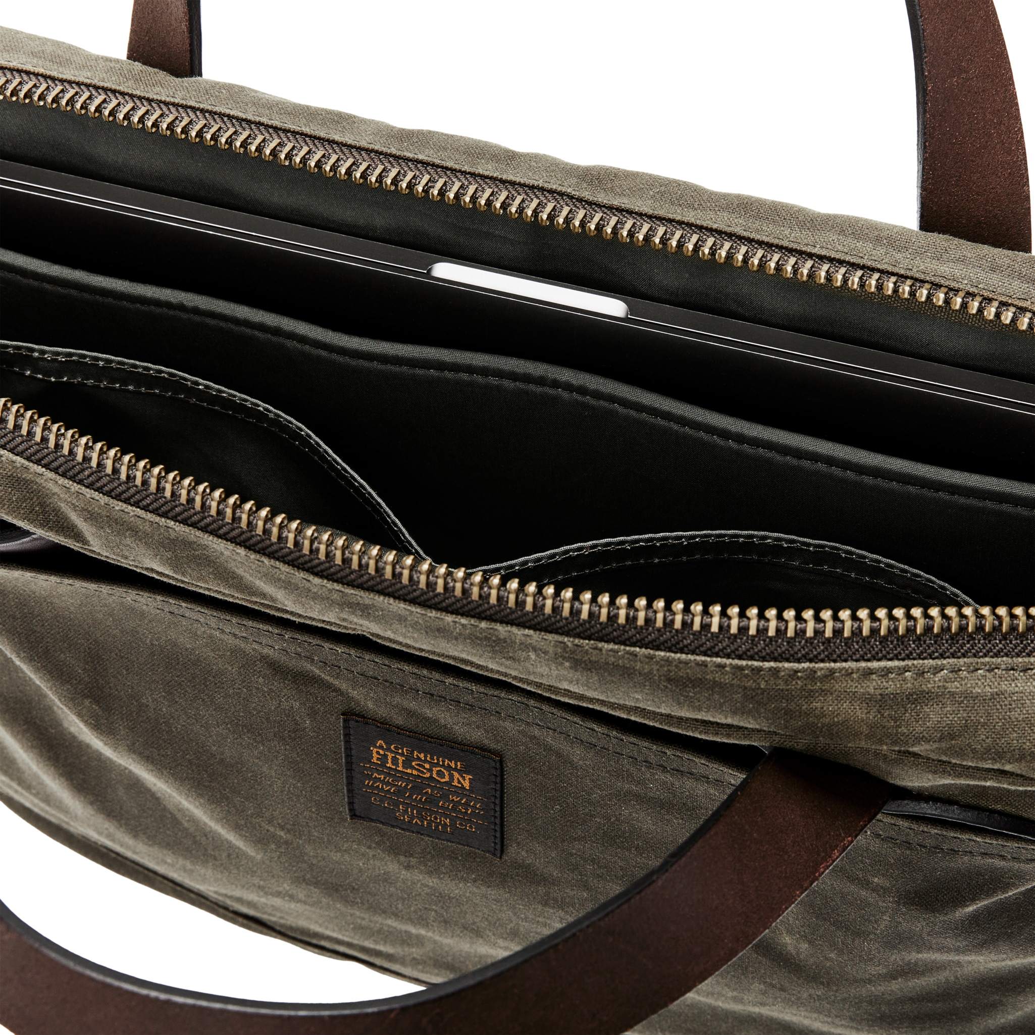 Tin Cloth Compact Briefcase - Otter Green - Image 6