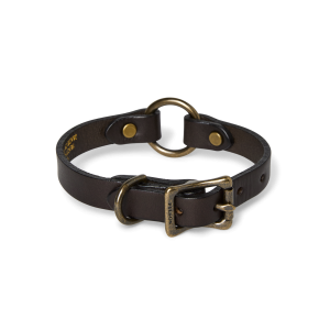 Bridle Leather Puppy Collar - Brown