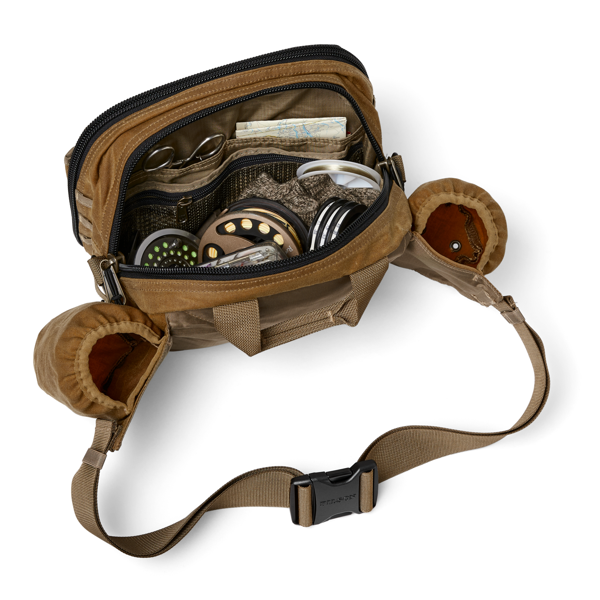 Tin Cloth Fishing Pack - Dark Tan - Image 6