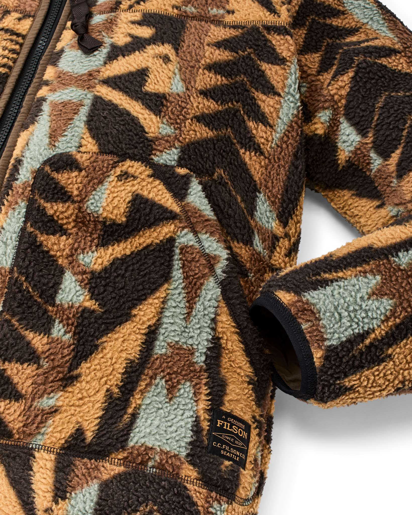 Reversible Pile Fleece Jacket - Brown / Night Camp - Image 6