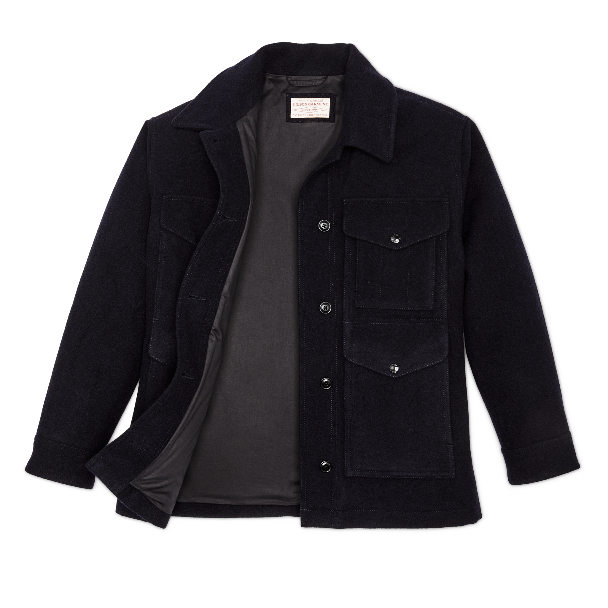 Women's Mackinaw Wool Cruiser Jacket - Navy - Image 3