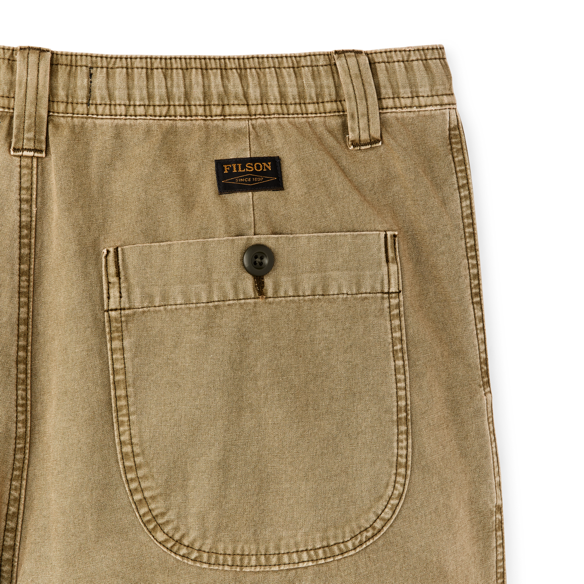 Oakville Canvas Shorts - Slate Olive - Image 5