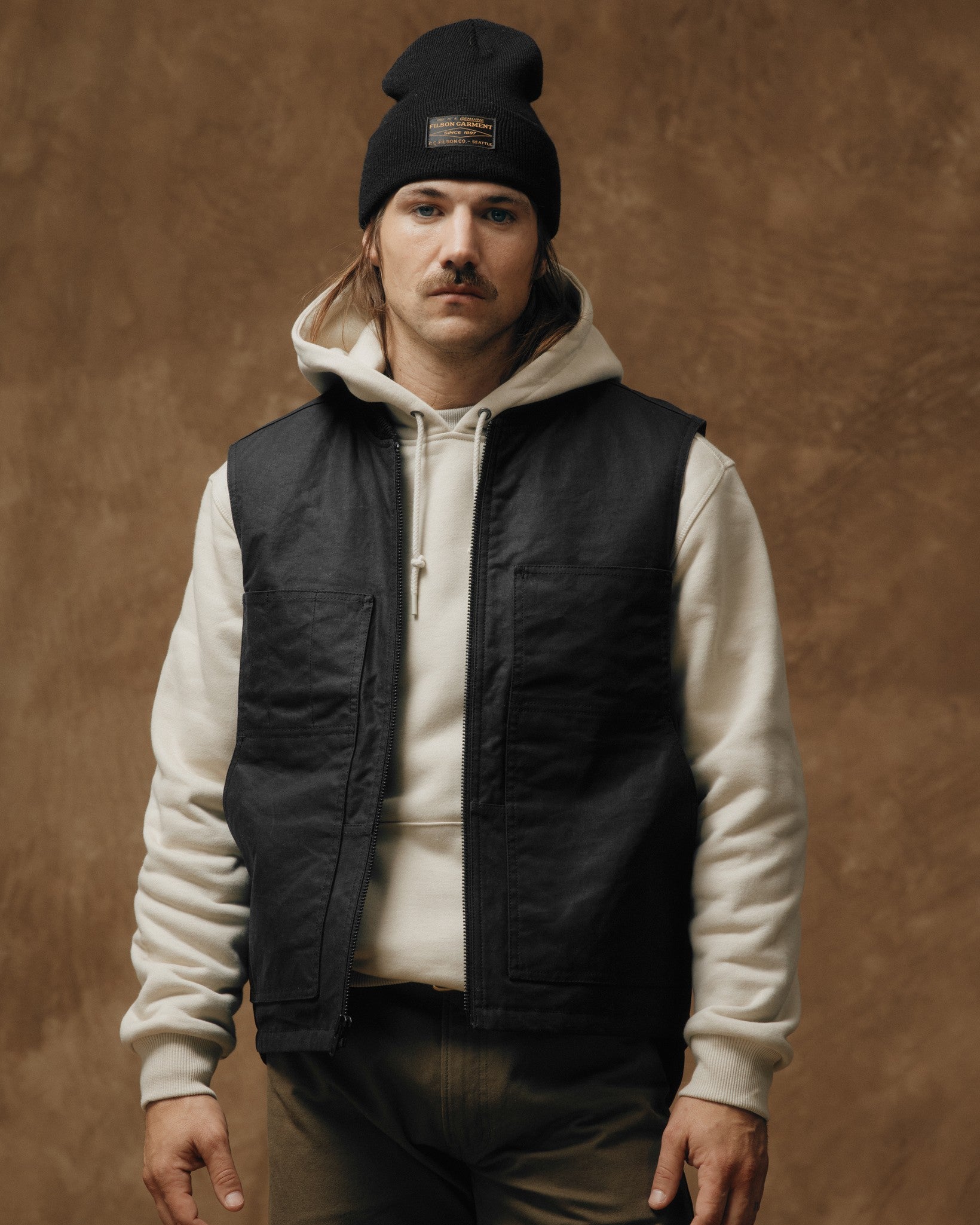 Tin Cloth Insulated Work Vest - Black - Image 2