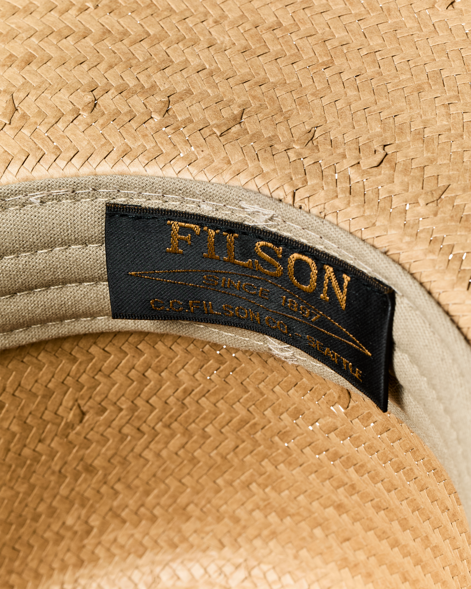 Filson X Stetson Straw Baler Hat - Sand - Image 7