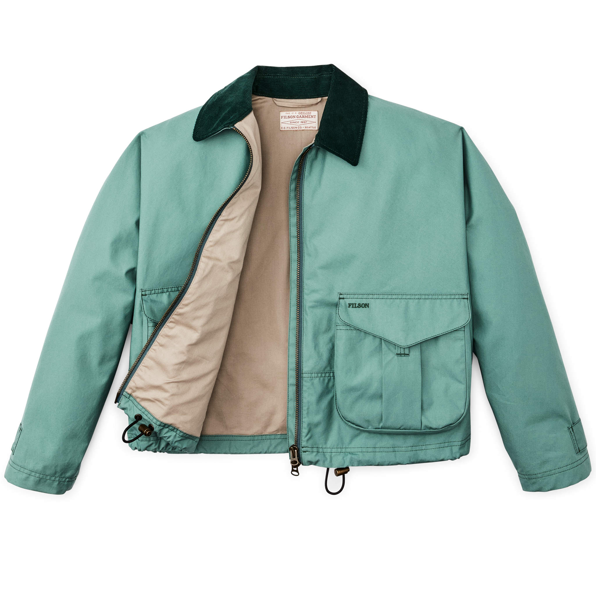 Women's Aviator Cloth Short Work Jacket - Deep Sea - Image 3