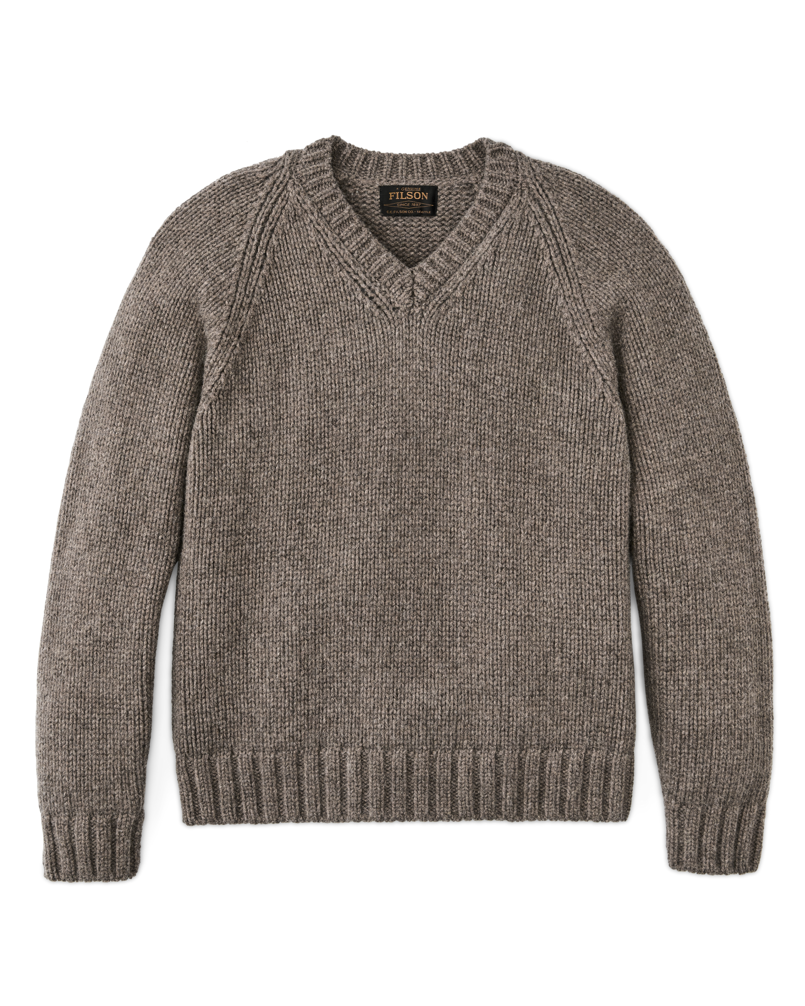 3-gauge Alpaca Blend Sweater - Bark Heather - Image 3