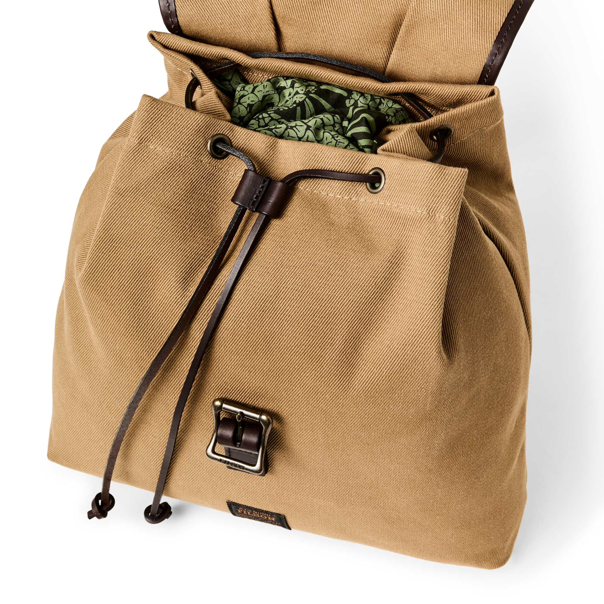 Rugged Twill Drawstring Backpack - Tan - Image 5