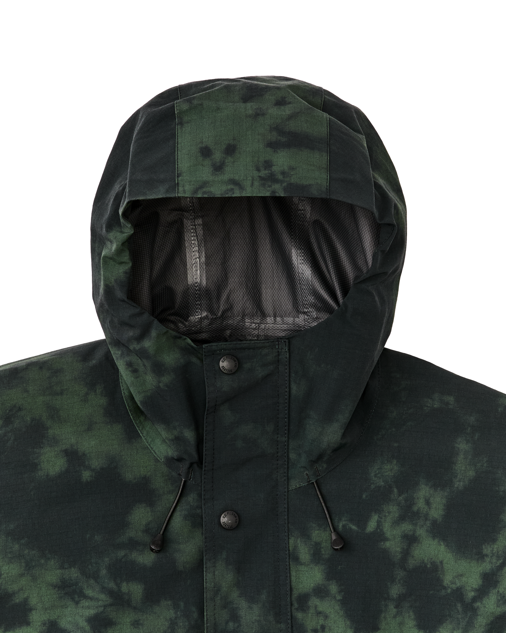 Filson X Housefly Swiftwater Rain Poncho - Dark Green Tie Dye - Image 3