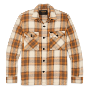 Deer Island Jac-shirt - Orange / Brown Shadow Plaid