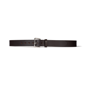 1-1/4 Bridle Leather Belt - Brown Leather/stainless Steel