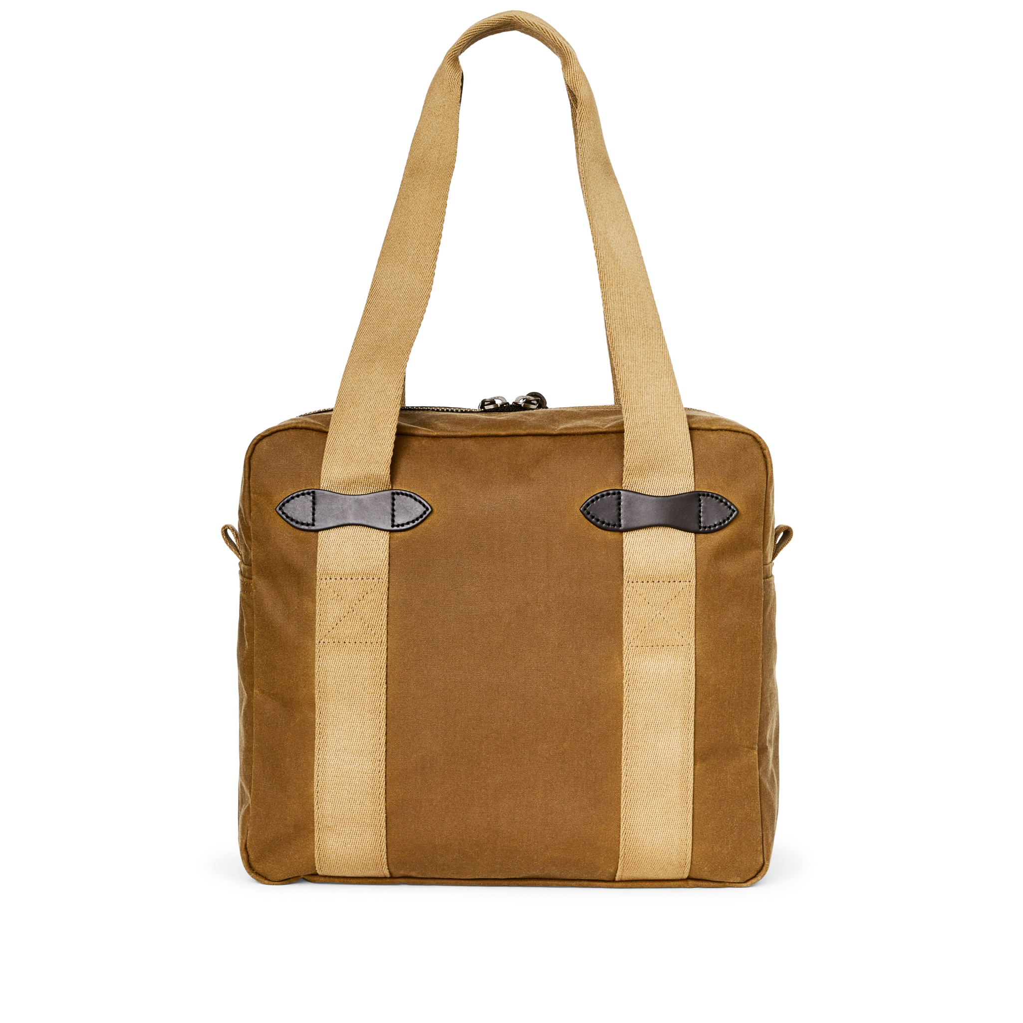 Tin Cloth Zipper Tote Bag - Dark Tan - Image 2