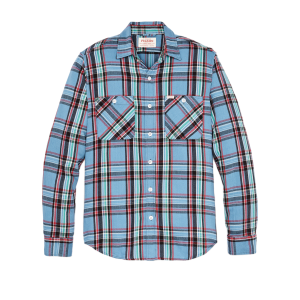 The Rangeland Flannel Shirt - Light Blue / Red Plaid