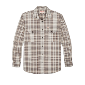 Filson's Washed Feather Cloth Shirt - Light Brown / Natural Plaid