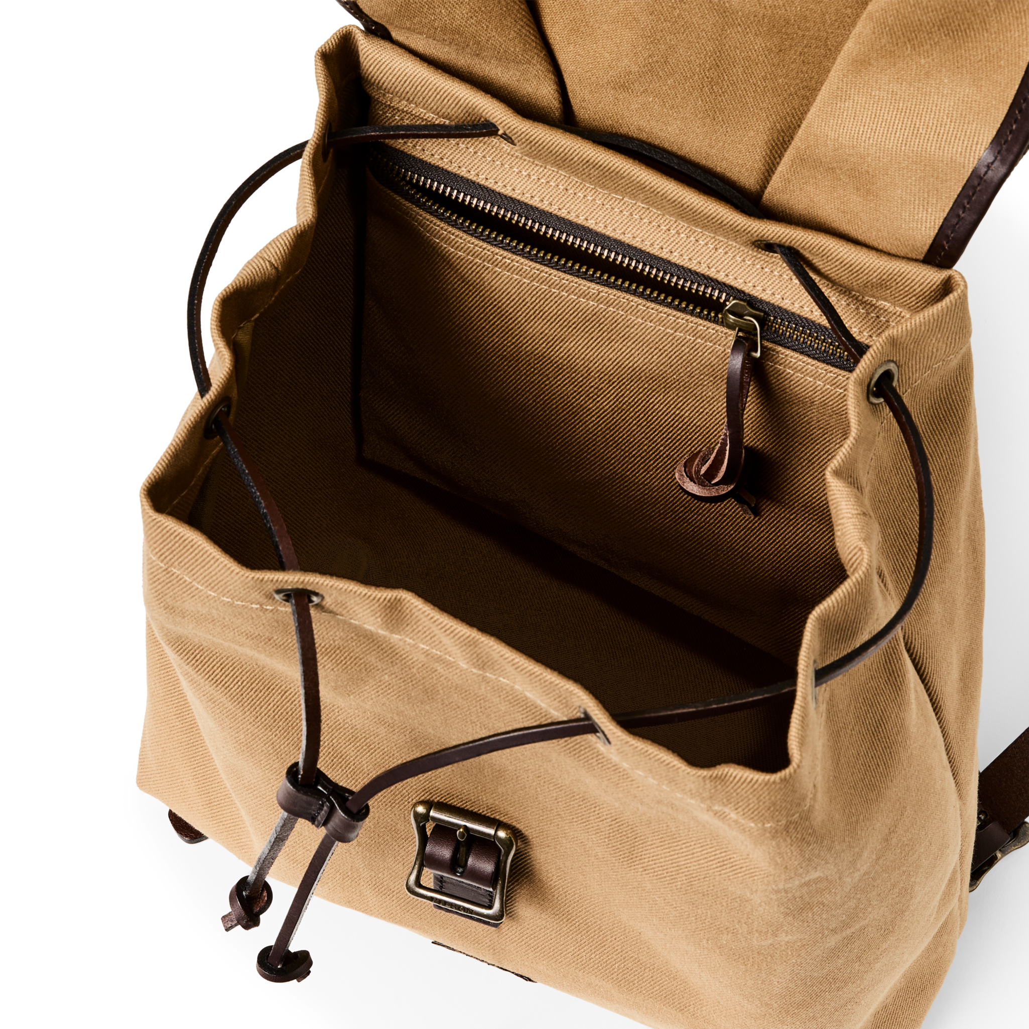 Rugged Twill Drawstring Backpack - Tan - Image 7