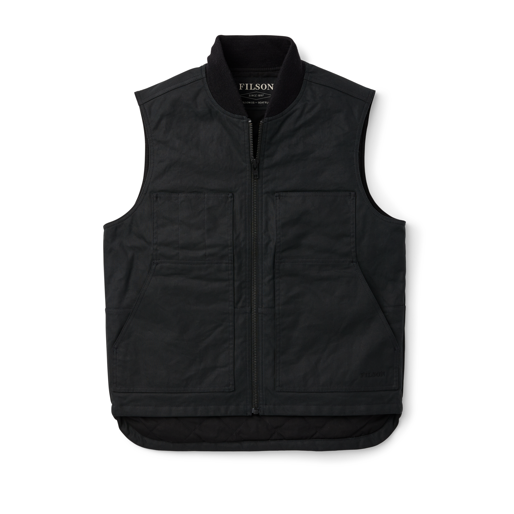 Tin Cloth Insulated Work Vest - Black - Image 4