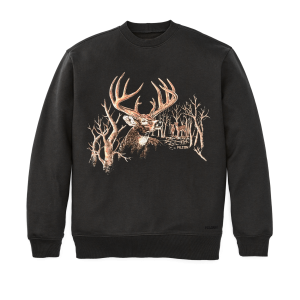 Prospector Graphic Crewneck Sweatshirt - Faded Black / Deer Woods