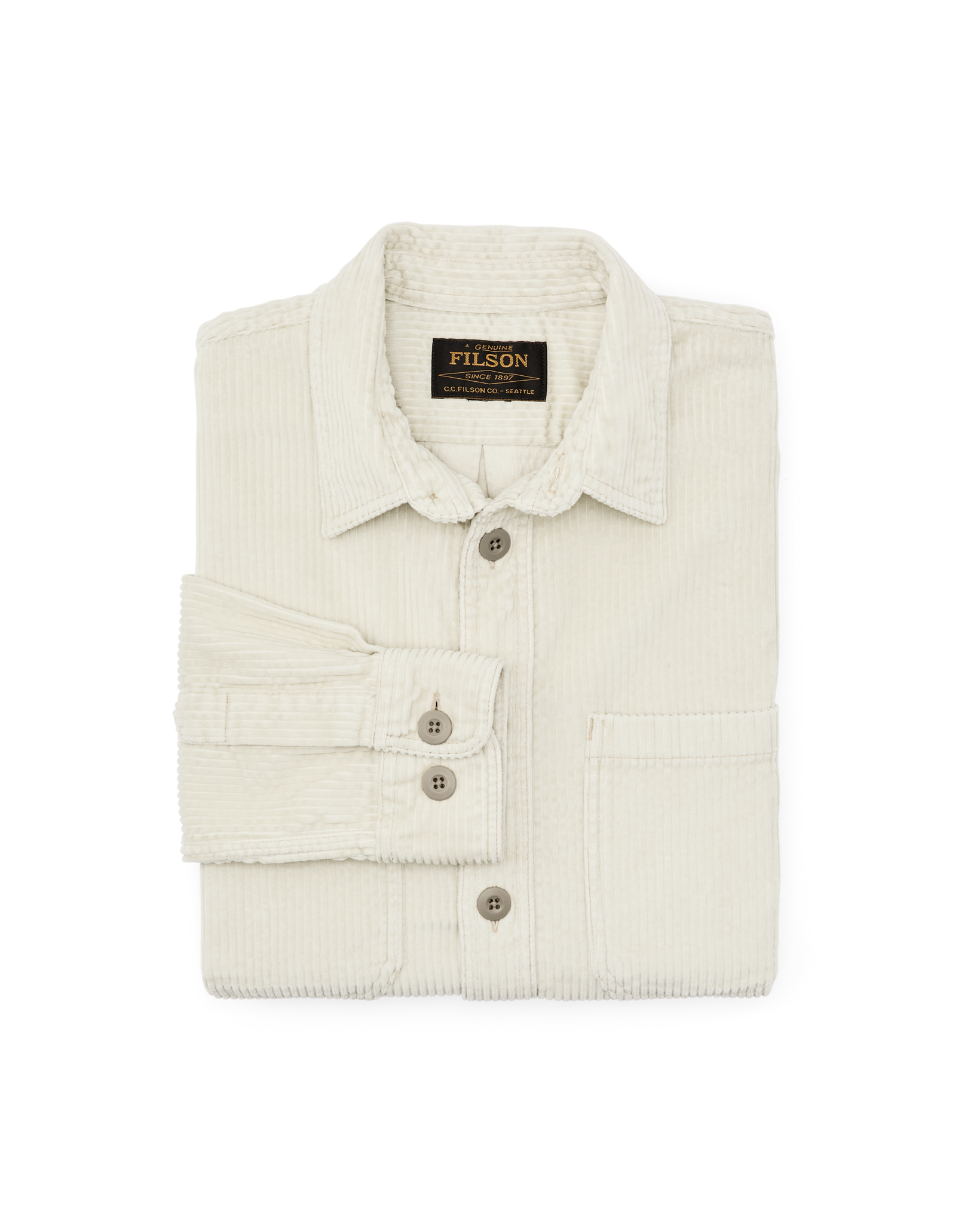 6-wale Corduroy Shirt - Stone - Image 3