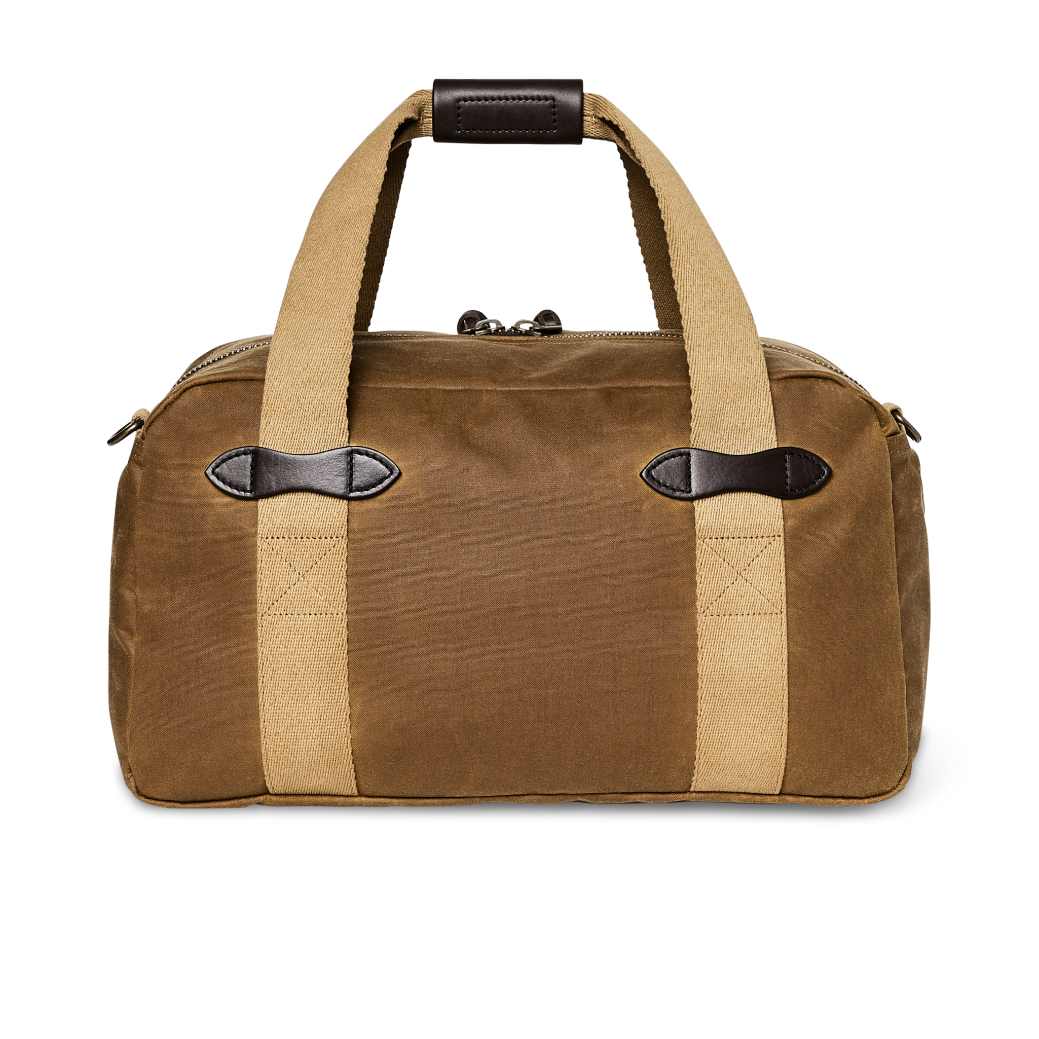 Small Tin Cloth Duffle Bag - Dark Tan - Image 2
