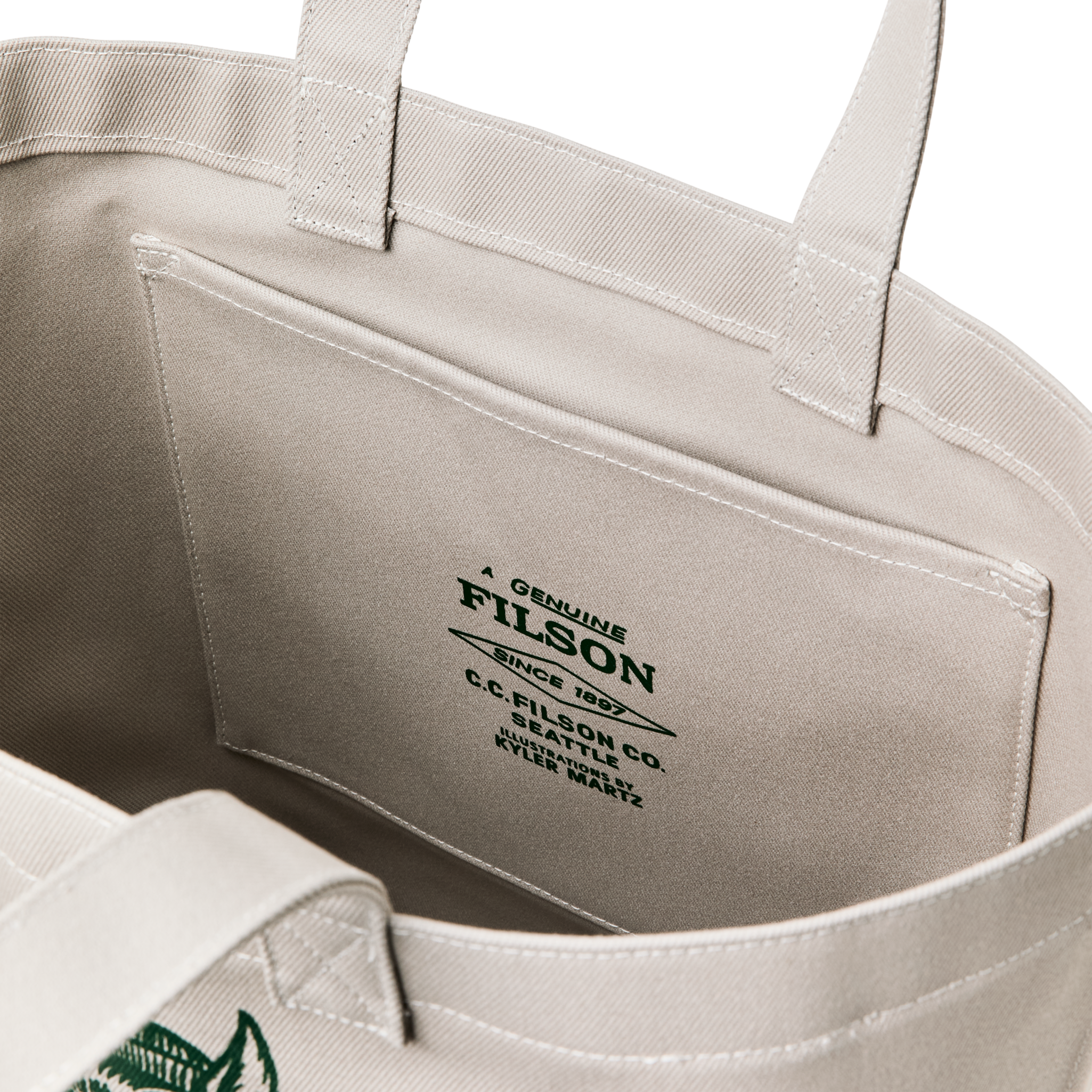 Kyler Martz Graphic Utility Tote - Twine / Wolf - Image 4