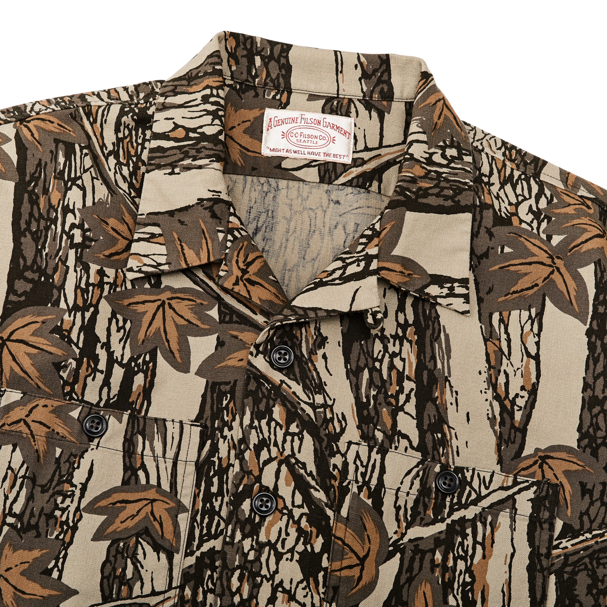 Rustic Short Sleeve Camp Shirt - Maple Bark Camo / Tan - Image 4