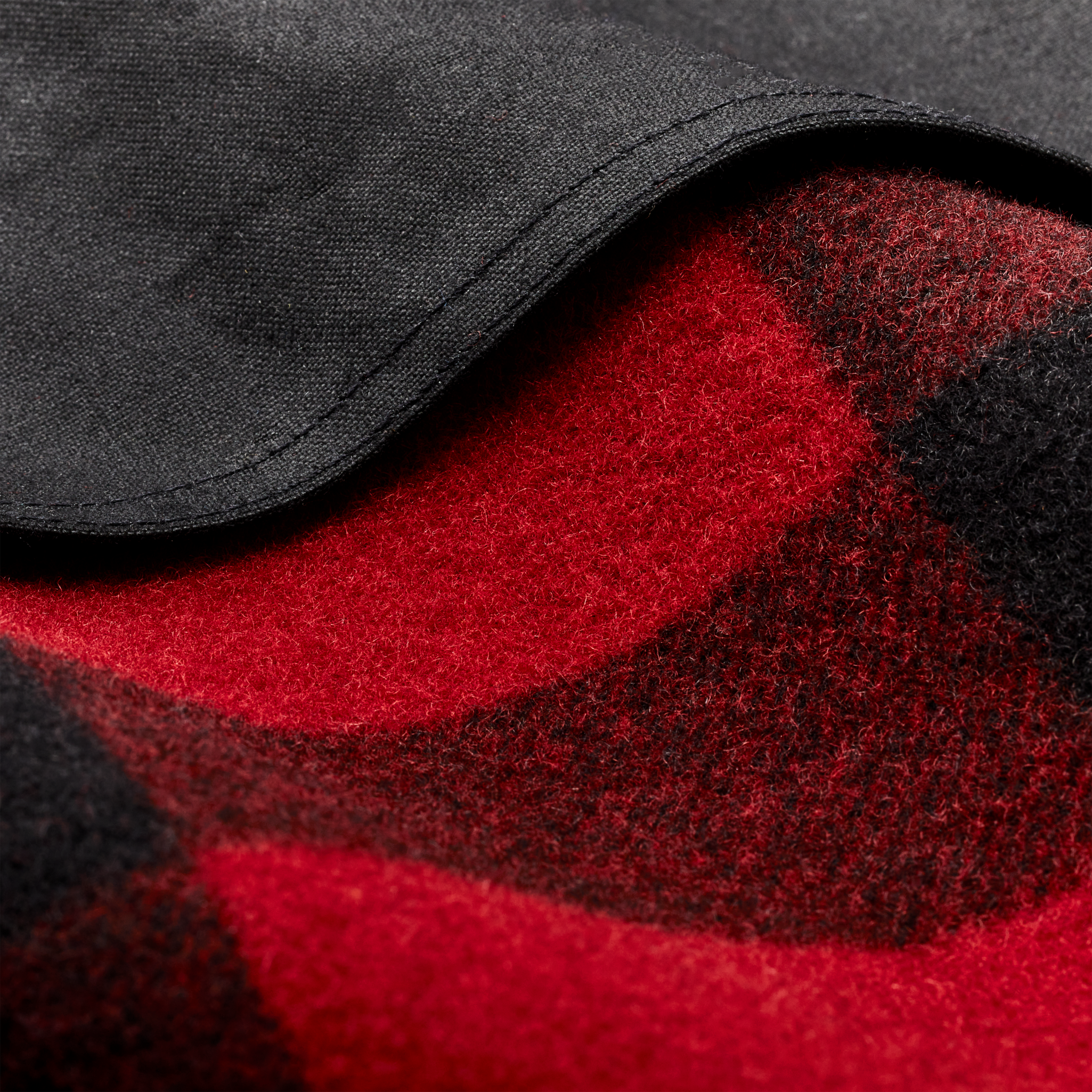 Mackinaw Wool Double Coat - Red Black Classic Plaid - Image 9