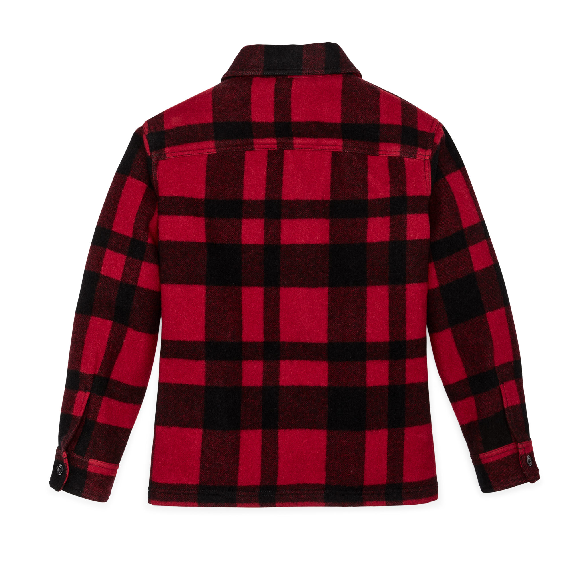 Women's Wool Overshirt - Red / Black Plaid - Image 2