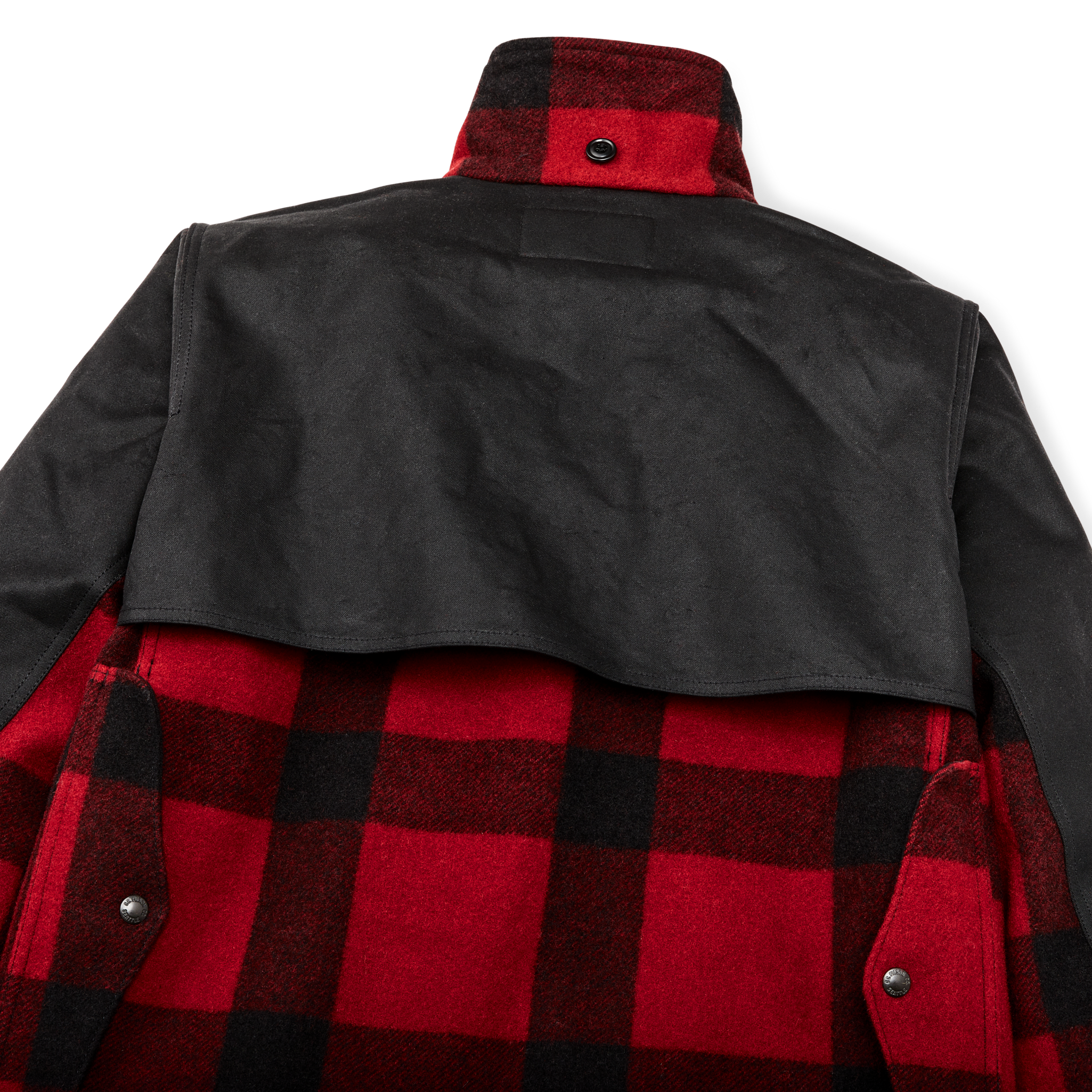 Mackinaw Wool Double Coat - Red Black Classic Plaid - Image 7