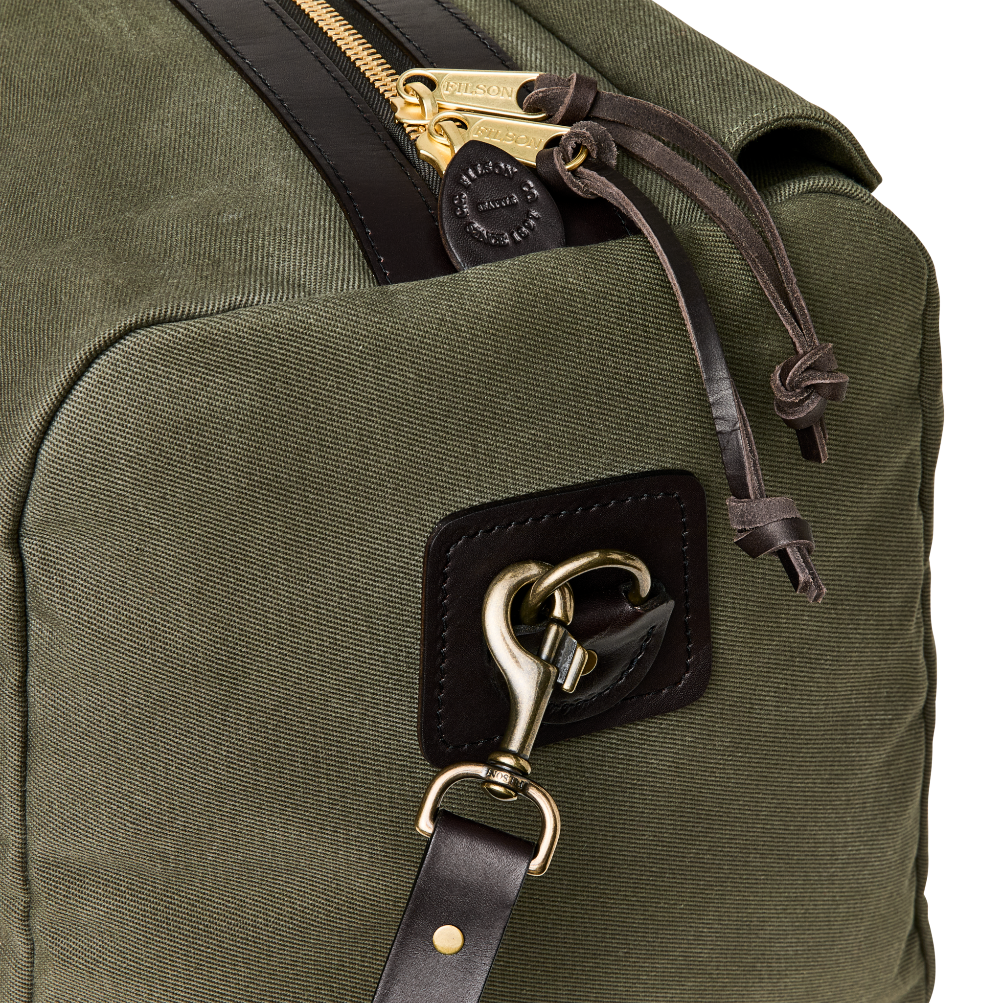 Large Rugged Twill Duffle Bag - Otter Green - Image 5
