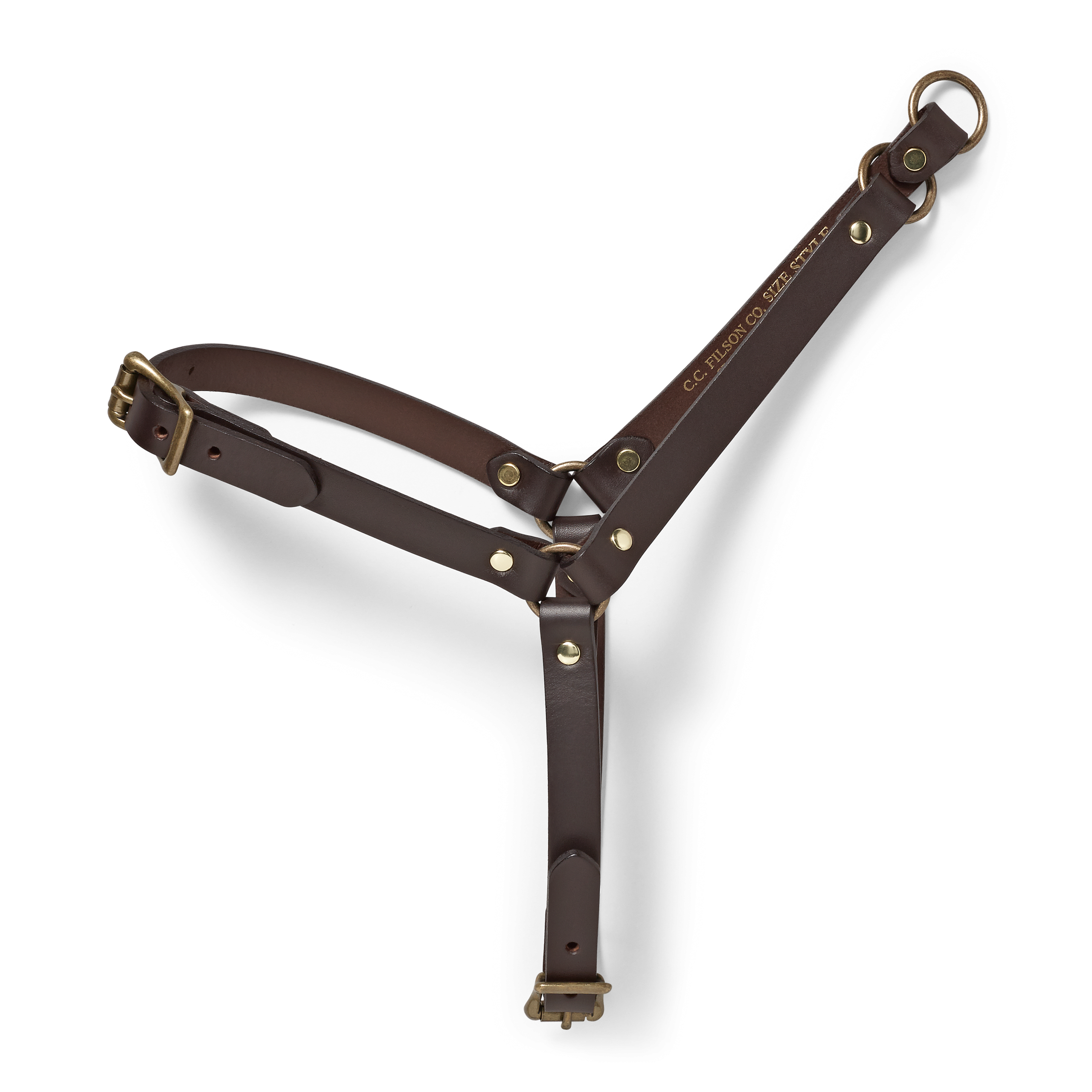 Bridle Leather Dog Harness - Brown - Image 2