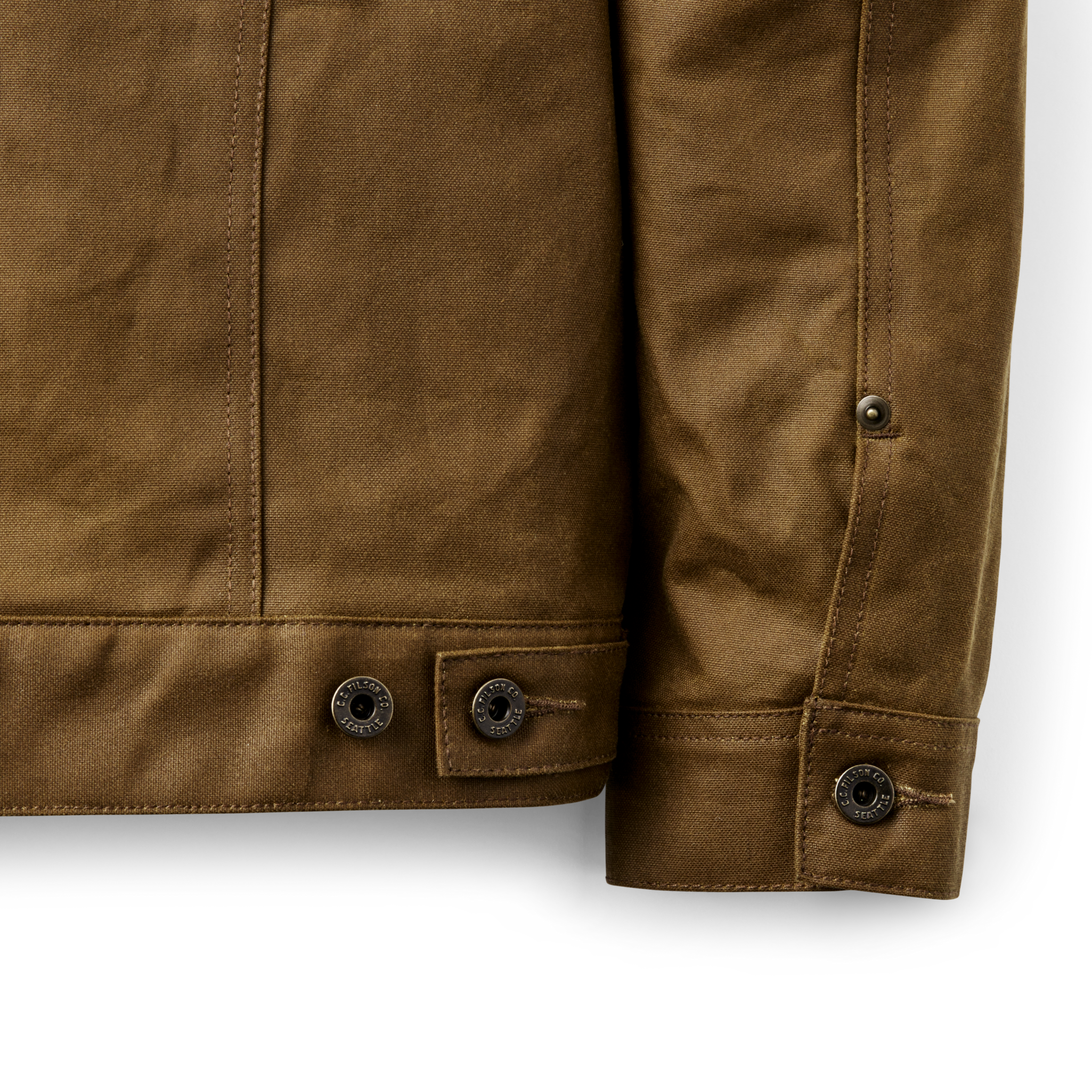 Tin Cloth Short Lined Cruiser Jacket - Dark Tan - Image 7