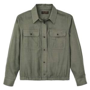 Women's Gathered Hem Shirt - Olive